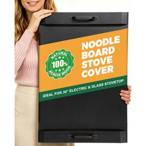 Gaialoop Noodle Board Stove Cover for Glass Electric Stovetop with Handles, 29.5"L x 22.1"W