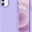 LOVE 3000 Designed for iPhone 12 Case/iPhone 12 Pro Case, Premium Silicone with [Soft Anti-Scratch Microfiber Lining] Shockproof Protective Phone Case for Men Women Girls 6.1", Light Purple