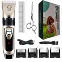 Dog Clippers Cordless Razors for Dogs Dog Hair Trimmers Pet Grooming Trimmers Electric cat Scissors for All Pets (Gold)