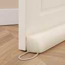 Sunolga Water Resistant Door Draft Stopper Blocks Hot and Cold Air with Removable Washable Cover for Bottom of Door, All-Season Seal for Wind, Door Sweep for Gaps Up to 3", Home Essentials, 36", Beige