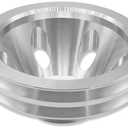 IMOOA Long Water Pump Pulley Double Groove LWP for Chevy SBC 265 283 305 327 350 383 400 1955-1986 Polished Aluminum