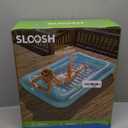 SLOOSH Inflatable Tanning Pool Lounger Float, 85" x 57" Extra Large Pool Floats Adult with Pillow, 4 in 1 Suntan Tub Raft Floatie,Sunbathing Bed Lounge for Water Blow Up Ball Pit Party Gifts, XL-Blue