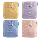 HappyFlute 4 Sets Newborn Baby Cloth Pocket Diapers One Size Adjustable Reusable for Baby Boys and Girls