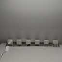 Ralbay Modern Chrome Bathroom Vanity Lights 5 Color Temperature 6 Lights Dimmable Acrylic Modern LED Bathroom Vanity Lighting Fixtures Chrome (40.4 inch)