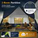 LET'S CAMP 10 Person Tent, Large Family Camping Tent, 2 Rooms with Divider