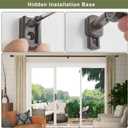 1 1/8 Inch Diameter Curtain Rods 144 to 240 Inches(12-20ft), Telescoping Heavy Duty Large Drapery Rod with Adjustable Aluminum Alloy Bracket, Solid End Caps for Windows Patio Decoration, Dark Bronze