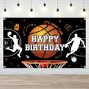 Basketball Themed Birthday Backdrop It's Game Time Basketball Party Decorations Boys Happy Birthday Party Banner Sports Theme Party Supplies 70x43