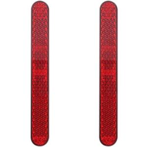 Stick-on Rectangular Reflectors - Safety Spoke Reflective Quick Mount Custom Accessories Adhesive Reflector for Cars, Trailer, Motorcycle, Boat, Bicycle and Bike (Red-0.82*0.61*0.02 inch, 2Pcs) (47. Red - 3.96*0.519*0.236 inch, 2Pcs)