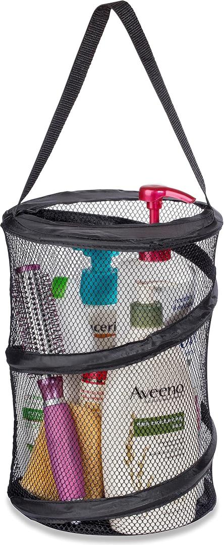 3 x Handy Laundry Foldable Shower Caddy - Collapsible, Portable, Drainage Hole, Carry Handle, Large Compartments, Great Organizer for Camp, Travel, Gym, and Dorm (Black) 3 x Handy Laundry Foldable Shower Caddy - Collapsible, Portable, Drainage Hole, Carry Handle, Large Compartments, Great Organizer for Camp, Travel, Gym, and Dorm (Black)