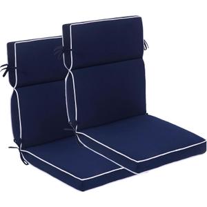 Outdoor Patio Chair Cushions Set of 2, Water Resistant Adirondack Chair Cushions 44 x 21 in, All Weather Seating Cushions for Outdoor Furniture