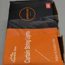 Twinkle Star 600 LED Window Curtain String Light for Wedding Party Home Garden Bedroom Outdoor Indoor Wall, Warm White