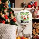 2 x Funny Christmas Decorations Hanging Signs Christmas Door Sign for Xmas Door Decorations (White)