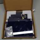 BreezeHug Navy Blue Acrylic Wedding Card Box with Slot and Lock, Money Gift Box with DIY Letters Cards Gifts/Thank You Letters, Baby Shower Graduation Birthday Party (Medium)