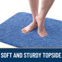 OLANLY Dog Door Mat for Muddy Paws 59x32, Absorbs Moisture and Dirt, Absorbent Non-Slip Washable Doormat, Quick Dry Chenille Mud Mat, Entry Indoor Entryway Carpet for Inside Floor, Cornflower Blue