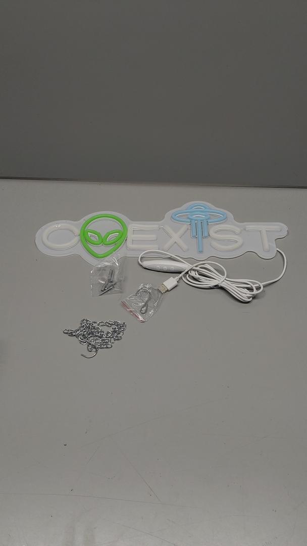 NEON LED WALL ART DECORATIVE LAMP, COEXIST