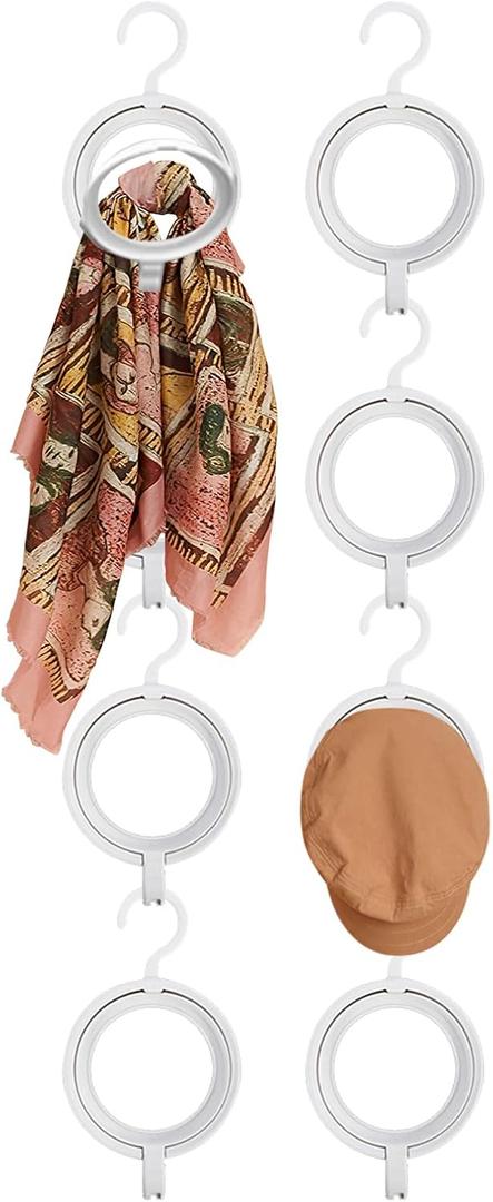 Foldable Creative Coat Rack Wall Standing Coat Rack for Clothing Storage Hat Rack Wig Storage Baseball Cap Rack Durable and Versatile Design Ideal for Bedroom Living Room or Closet (8 White)