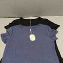 Zeagoo Womens Summer Tops Short Sleeve Shirts Plain Tees Casual Teen Girl Clothes Fitted 2 Pack Crewneck Spring Outfit, M