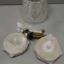 Cordless Table Lamp Rechargeable, LED Table Lamps with Touch Control, Stepless Dimmable Bedside Lamp, 6000mAh Battery Operated USB-C Lamp for Bedroom, Dining, Patio, Small Fabric Lamp Gold 2PCS