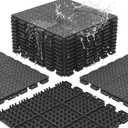 jxgzyy 20 PCS Basketball Court Tiles, 5/8 Inch Thick Portable Sport Outdoor Floor Tiles, Non Slip PP Interlocking Drainage Mat for Tennis Court Drain Pool Patio Shower Porch, 13.38" x 13.38"