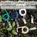 Retractable Keychain Heavy Duty, Multitool Carabiner Badge Holder, ID Holder Clip, Tactical Badge Reel With 29.5" Steel Cord, 2Pack Yellow