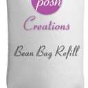 Posh Creations Foam Filling EPS Bean Bag Refill, 75 L, White with EZ-Pour Zipper Spout,
