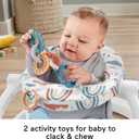 Fisher-Price Portable Baby Chair Sit-Me-Up Floor Seat with Developmental Toys & Machine Washable Seat Pad, Rainbow Showers