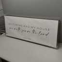 Framed Christian Wall Art, Joshua 24:15 Bible Verse Sign, Large Scripture Canvas Print, Minimalist Farmhouse Artwork for Living Room Bedroom Dining Room Home Decor, 40x16 Inch