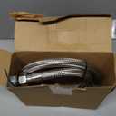 3/4" x 40" Air Compressor Jumper Hose – Corrugated Stainless Core, Braided Protective Sleeve, 870 PSI, 3/4" NPT Rotating Ends