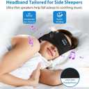 2-Pack Sleeping Headphones, Ultra-Thin Headband Headphones for Side Sleepers, Adjustable Bluetooth Headband for Yoga, Running, Workout & Travel
