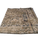 Area Rug 6x9 Living Room Bedroom Machine Washable Printed Vintage Floral Carpet Non-Slip Low Pile Distressed Boho for Laundry Dining Farmhouse, Taupe