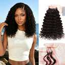 Miracle Knots Crochet Human Hair, Pre-Separated Deep Wave Crochet Hair for Black Women, Easy Install Hook Design, Invisible Natural Look, Lightweight No Itch, 100 Strands 120g 18 Inch (2# Dark Brown)