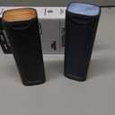 Metal Weekly Pill Organizer, Serfeymi Aluminum Daily Pill Box(Spare Gasket Provided),7 Day Pill Case Travel Medicine Organizer,Pill Containers with Individual Lid for Vitamins,Pills, Supplement-Black (With Lid 6.5in*2in*1.3in)