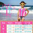 Pottwal Swim Vest for Kids - Swim Jacket - Made of Neoprene & EPE - with Adjustable Crotch Strap, Small