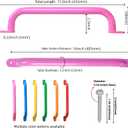 ESPETS 17 Inch 6 Pieces Colorful Safety Handles Metal for Playground Accessories- Swing Set Attachment Grab Handles, Playset Hand Grips, Indoor Monkey Bars for Jungle Gym, Playhouse, Climbing Frame