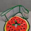 Upgraded Inflatable Dog Cone Collar with Transparent Anti-Licking Shield, Adjustable Elizabethan Collar for Medium Large Dogs, 2-in-1 Design with Detachable Shield and Soft Padding (L, Watermelon)