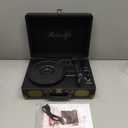 Vinyl Record Player 3-Speed Bluetooth Suitcase Portable Belt-Driven Record Player with Built-in Speakers RCA Line Out AUX in Headphone Jack Vintage Turntable