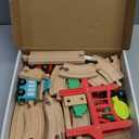 Tiny Land Wooden Train Set for Toddler - 39 Pcs- with Wooden Tracks Compatible with Major Brands - Expandable, Changeable-Train Toy for 3 4 5 Years Old Girls & Boys