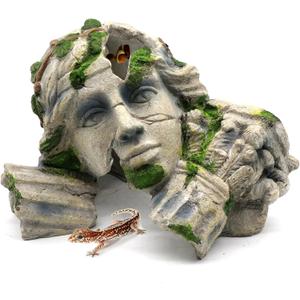 Reptile Cave Hideout Tank Accessories Decorations, Aquarium Hideaway Cave Fish Tank Decorations for Amphibians, Betta Fish, Shrimp, Lizards, Leopard Gecko