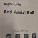 Bed Rails for Elderly Adults Safety - ASTM Approved Adjustable Bed Cane with Non-Slip Ergonomic Handle & Storage Pocket, 400 LBS Stable Bed Assist Rails for Seniors, Tool-Free, Model, Large