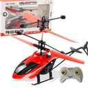 Gesture Sensing Indoor Flying Helicopter Toys, Remote-Controlled Helicopter Children's Toys with LED Lights, Birthday Gifts for Boys and Girls (Red)