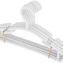 Coat Hanger 10Pcs White Plastic Nursery Hangers Nonslipchild Coat Hangers Space Saving Tubular Hangers Non Slip Hangers
