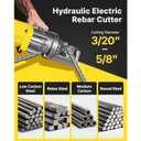 Happybuy Electric Hydraulic Rebar Cutter 900W RC-16 110V - Portable, Cuts #5 4-16mm Rebar in 3 Seconds, with Stainless Steel Carry Case