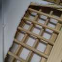 Foldable Wooden Playpen, Natural, 30 x 30 x 24 inches
