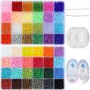 7200pcs 4mm Seed Beads - Assorted Colors, 6/0 Size - Perfect for Jewelry Making, Beading Crafts, DIY Projects