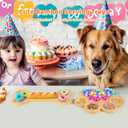 2 Pcs Cute Shaped Bamboo Serving Tray, Paw and Bone Shaped Charcuterie Boards with Grooves, Natural Wooden Snack Platters, Lovely Candy Dish Bowls for Party, Housewarming Gifts