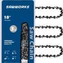 3-Pack 18 Inch Chainsaw Chain, 325" Pitch .058" Gauge 72 Drive Links for X-Cut S35G Husqvarna 543XP, 545(Mlll), 550XP(Mlll), 440, 445, Oregon 21LGX072G, 21BPX072G and More