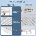 SEEYE No Drill Cordless Cellular Shades, Blackout Honeycomb Blinds for Indoor Window,Thermal Insulated Noise Reduction, Easy Install for Bedroom, Living Room, Office, White (26" W x 64" H)
