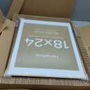 Axeman 18x24 Gold Picture Frame, High-End Aluminum 18 x 24 Photo Frame with Mat for 16x20, Metal Gold Frames 18x24 for Wall, Tempered Glass and Wall Hook Included, Set of 4