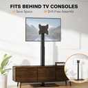Universal TV Stand Monitor with Mount 100 Degree Swivel Height Adjustable and Tilt Function for 19 to 43 inch LCD, LED OLED TVs,Space Saving Standing Bedroom Living Room Corner,Black