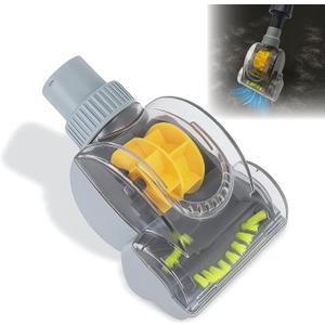 1-1/4'' Vacuum Turbo Brush Attachment for Pet Hair Removal – Fits Shop Vacs 1.25”(32mm) Hoses with Adapter– Air Driven Turbo Brush Compatible with Most Vacuum Cleaners Outer Diameter Hose 1-1/4